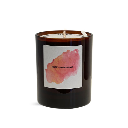 Rose and Bergamot Aromatherapy Candle