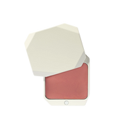 Uoga Uoga cream blush compact in Nude shade, open with white geometric packaging