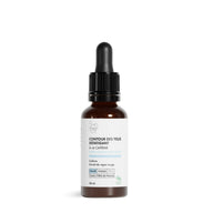 Contour des Yeux Défatigant à la Caféine – Clémence & Vivien 30ml amber dropper bottle with white label, toning and draining eye contour serum with caffeine and red vine extract, for all skin types.