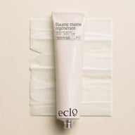 Eclo hand balm tube on a beige background