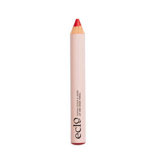 Eclo 3-in-1 lip pencil shade Rouge Kiss 002 on white background