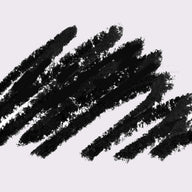 Eclo black eyeliner pencil swatch strokes on white background
