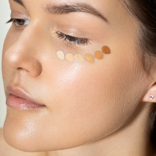Uoga Uoga Invisible Hero concealer swatches on model's face