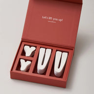 Lyfta red 30-day face lifting tape kit for cheeks and mouth open on white background