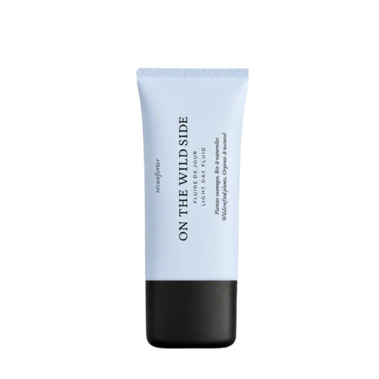 On the Wild Side Light Day Fluid with Hyaluronic Acid in a blue PET tube on a white background