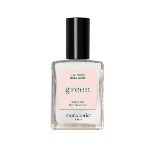 Green Nail Polish - Milky White