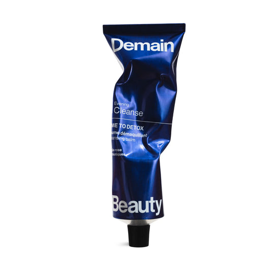 Tube en aluminium pressé du baume démaquillant Time to Detox de Demain Beauty