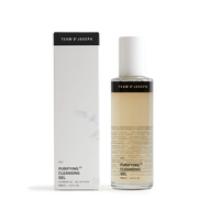TEAM DR JOSEPH Purifying Cleansing Gel 200 ml in a clear bottle with a white cap, beside its black and white outer box