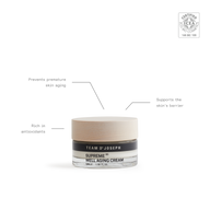 TEAM DR JOSEPH Supreme Well Aging Cream with ICEA Eco Bio Cosmetics certification, rich in antioxidants and supporting the skin barrier