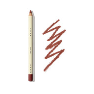 Uoga Uoga Dusty rose lip pencil with muted-red colour swatch on a white background