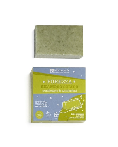 Purezza Solid Shampoo - Purifying and anti-dandruff by La Saponaria