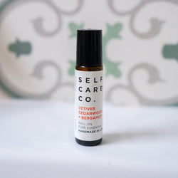 Musk - Vetiver, Cedarwood + Bergamot grounding aromatherapy roll on by Self Care Co.