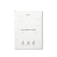 Seed Paper Card 'You're a gift in my life!'