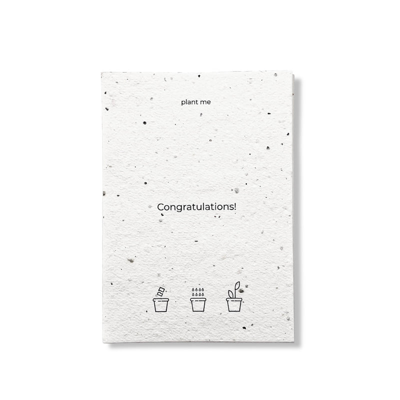 Seed Paper Card 'Congratulations!'