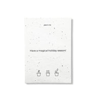 Seed Paper Card 'Have a magical holiday season!'